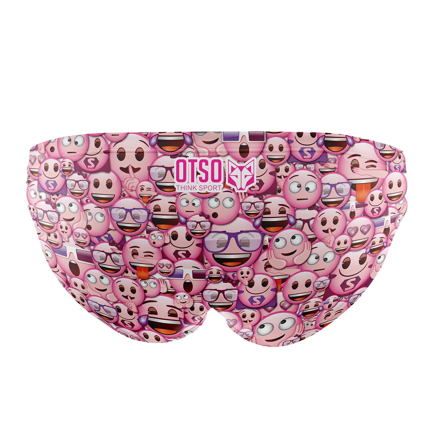 Men's swim briefs - Emoji Classic Pink