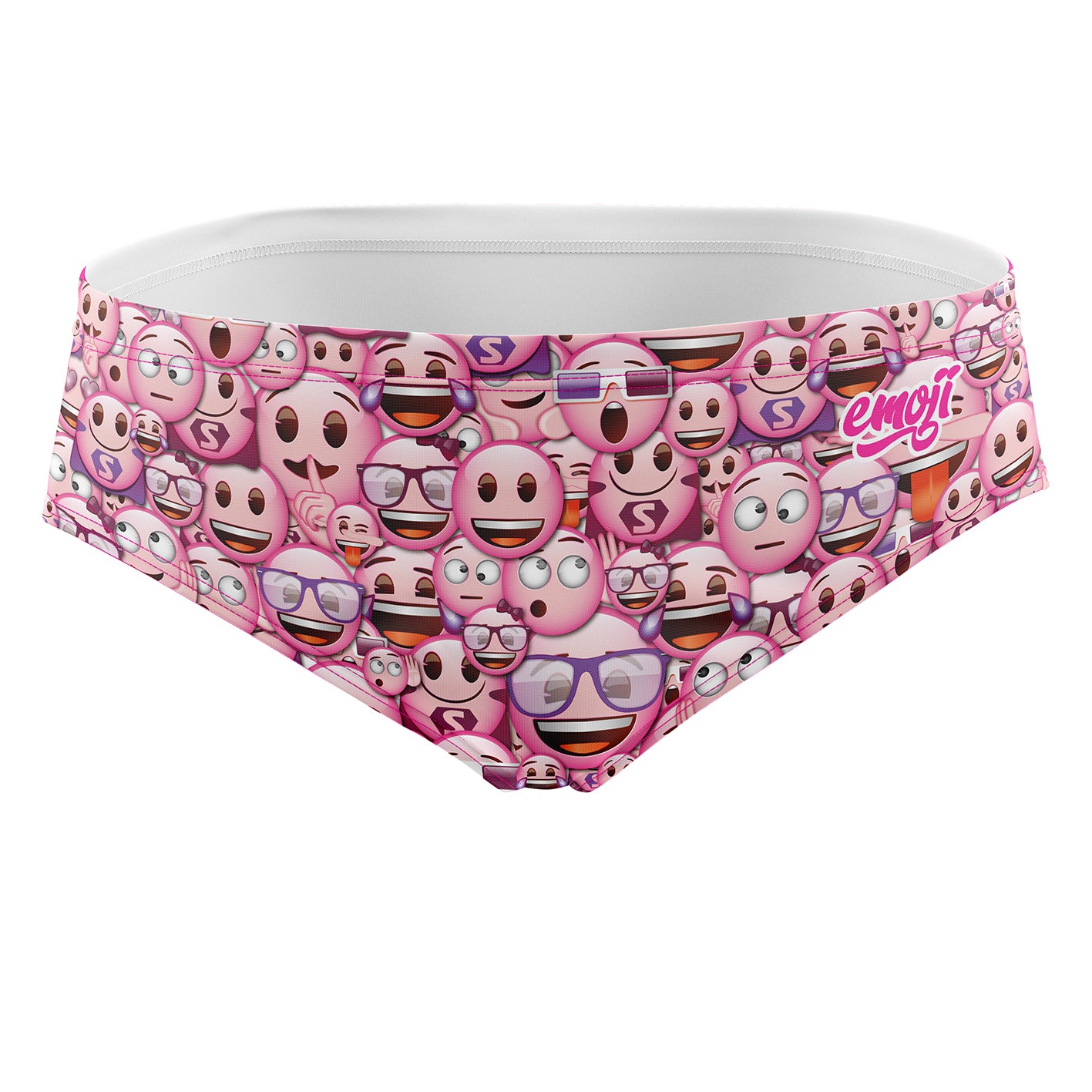 Men's swim briefs - Emoji Classic Pink