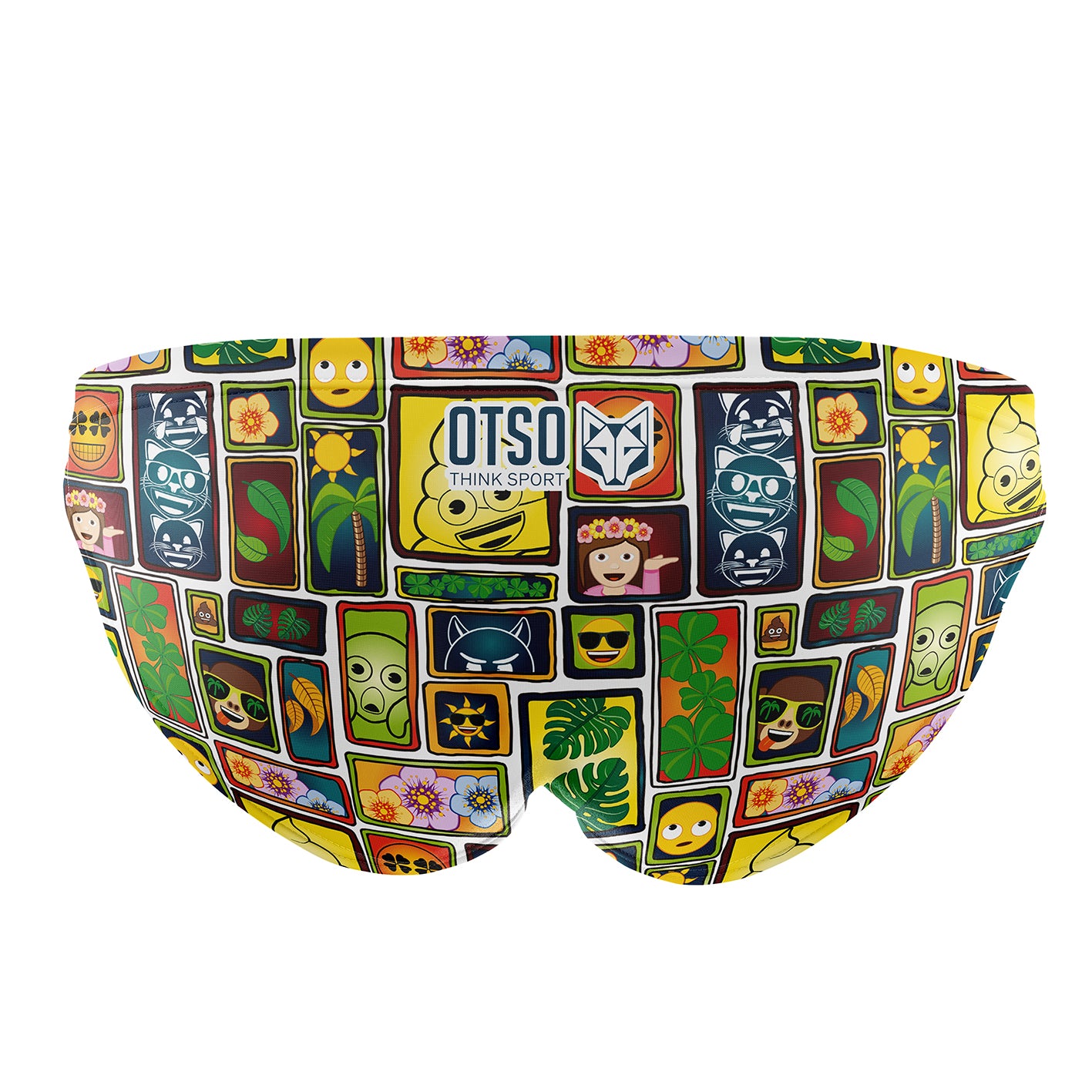 Men's Swim Briefs - Emoji Portrait