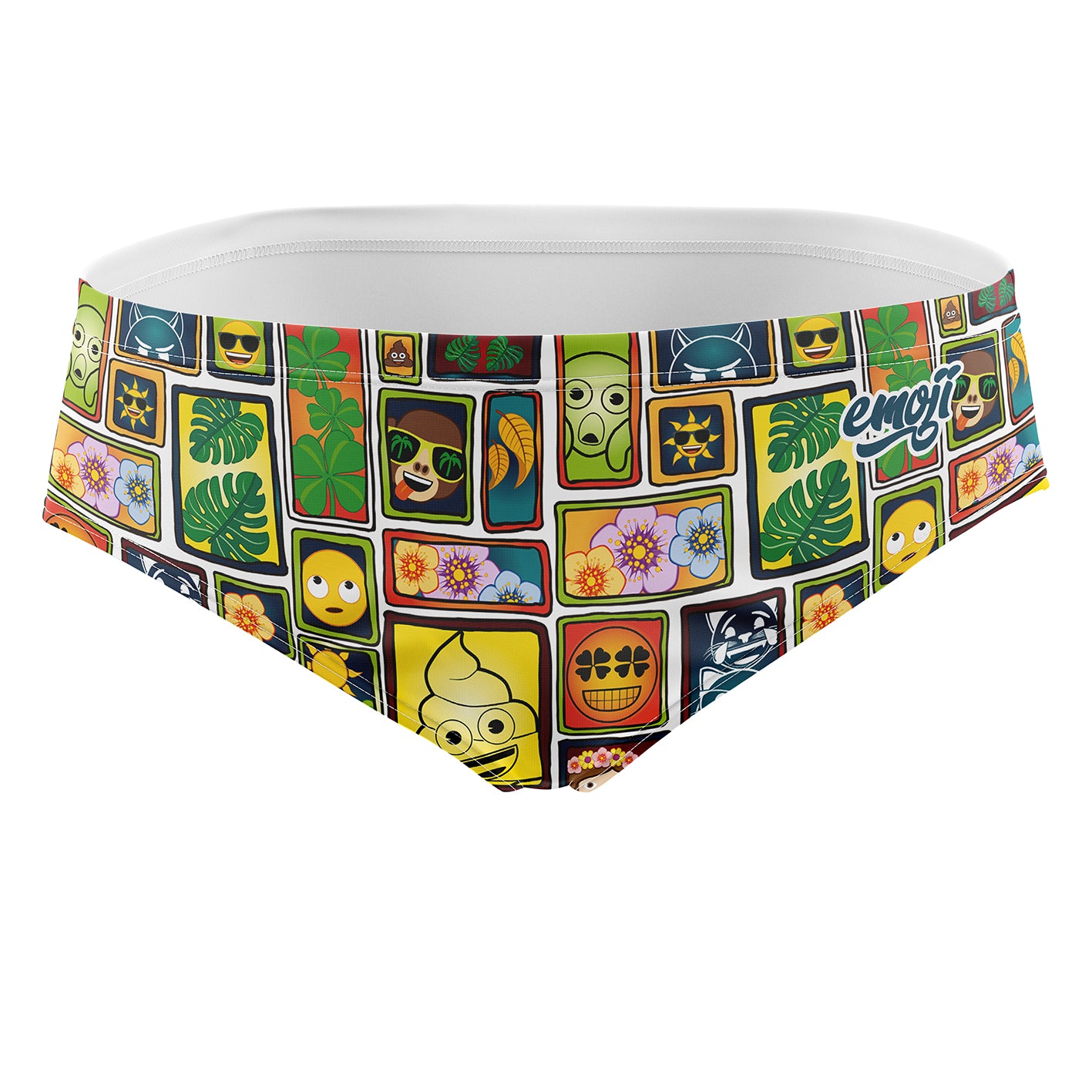 Men's Swim Briefs - Emoji Portrait