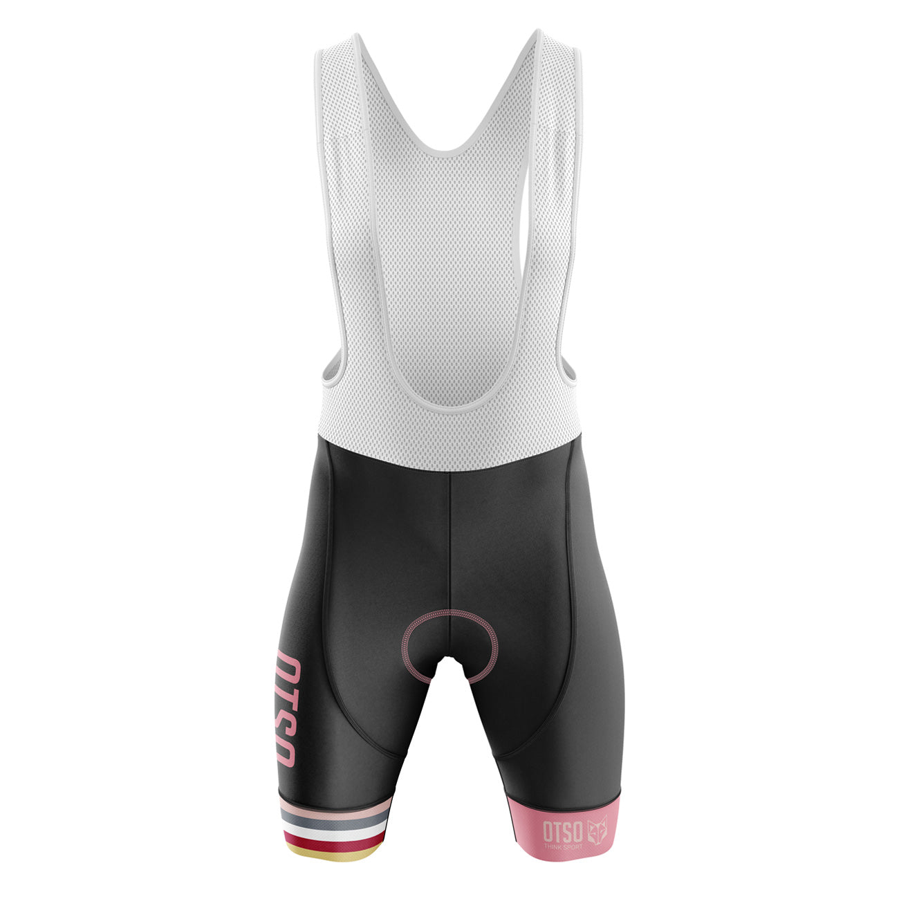 Shorts de ciclismo masculinos listrados rosa coral (Outlet)