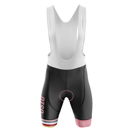 Shorts de ciclismo masculinos listrados rosa coral