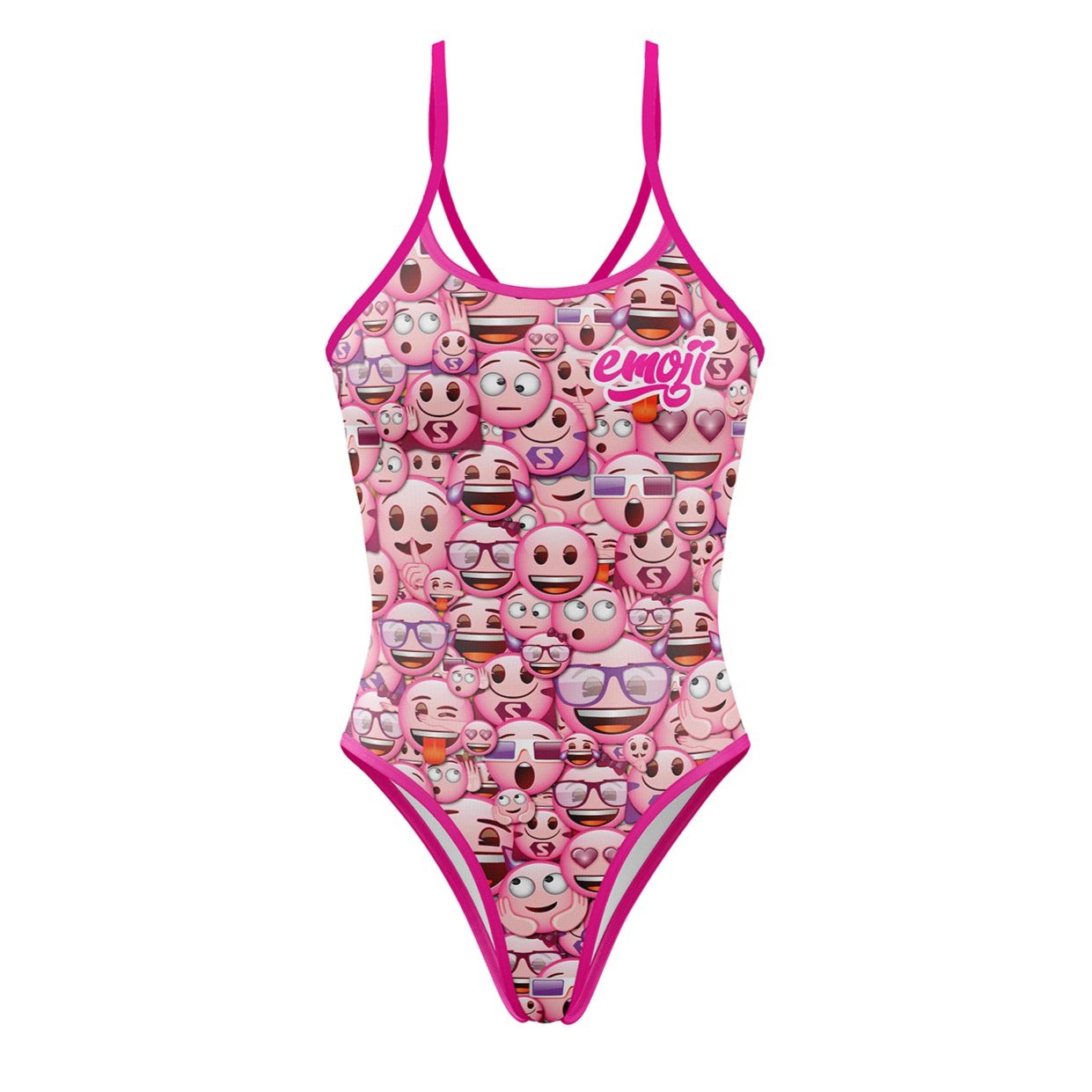 Women's swimsuit - Emoji Classic Pink