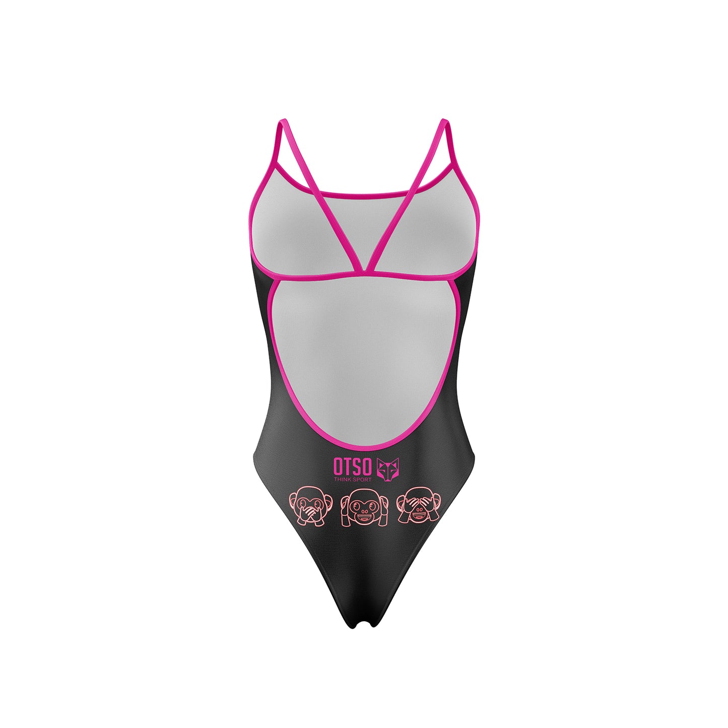 Women's swimsuit - Emoji Monkey Neon