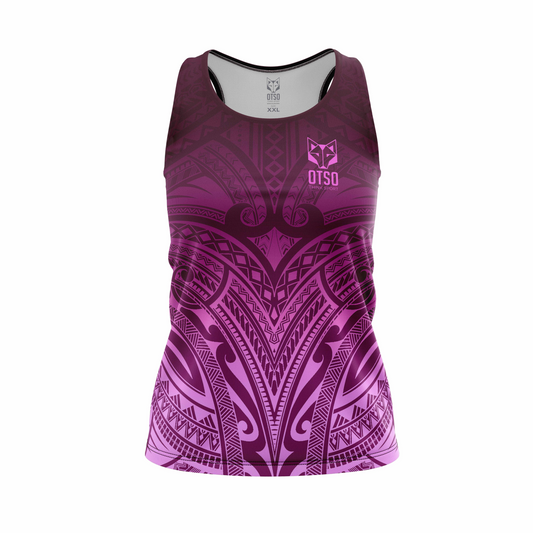 Women's sleeveless t-shirt - Maori Bordeaux