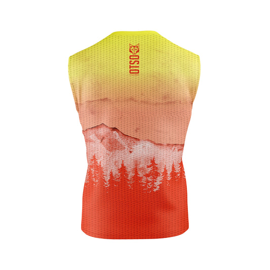 Camiseta sem mangas masculina - Orange Forest
