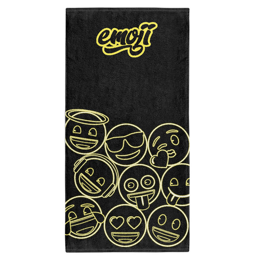 Serviette microfibre - Emoji Neon Faces