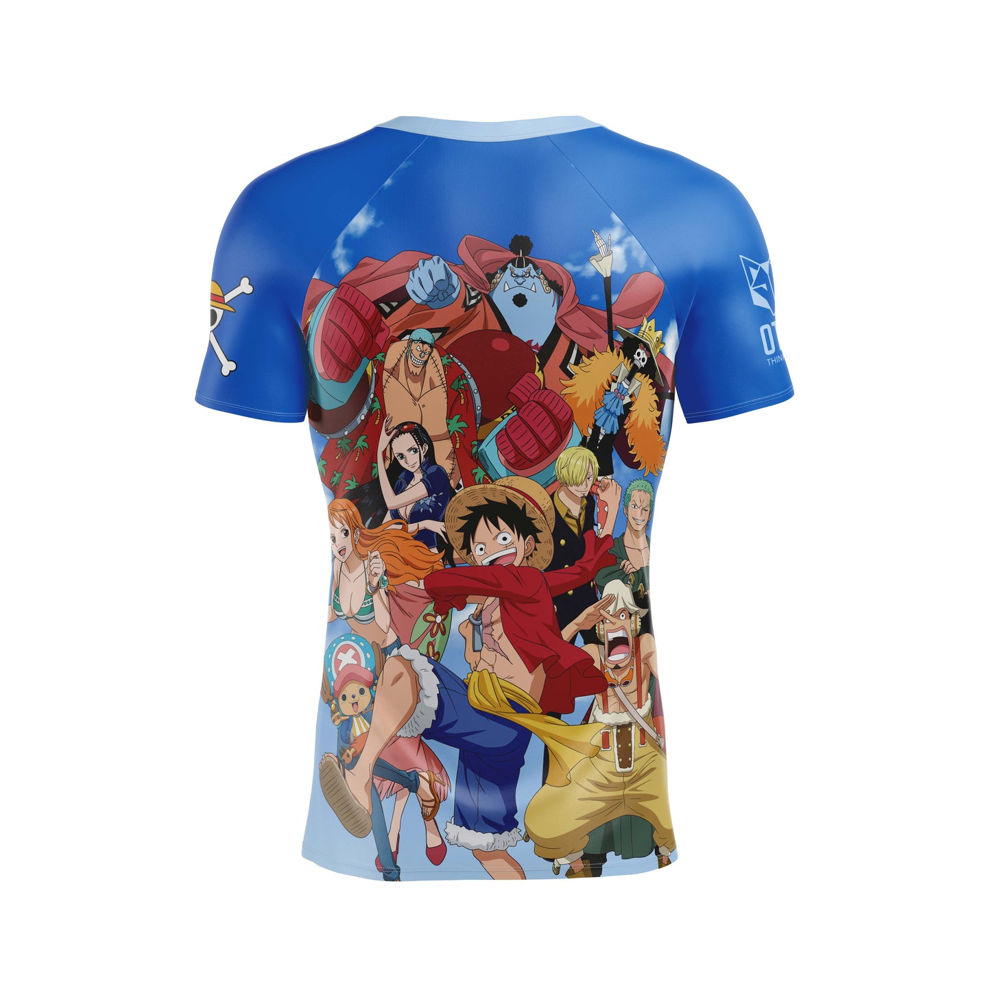 Camiseta manga corta hombre - One piece fishman luffy and the crew blue