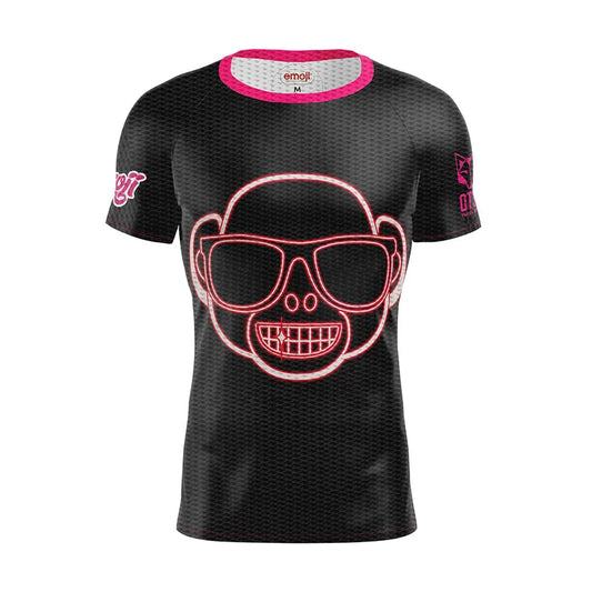 Short Sleeve T-Shirt for Men - Emoji Monkey Neon