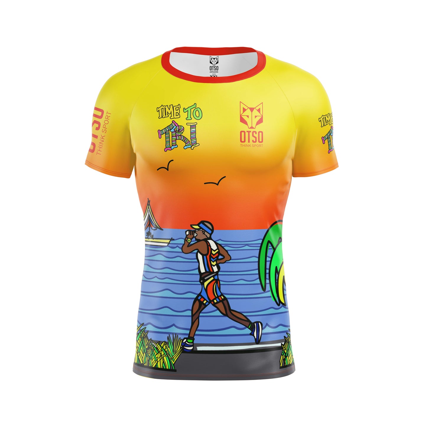 Camiseta masculina de manga curta - Time to Tri Run