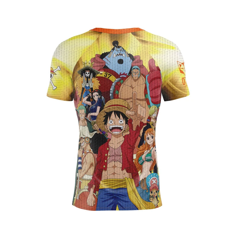 Samarreta màniga curta home - One piece fishman straw hat crew yellow