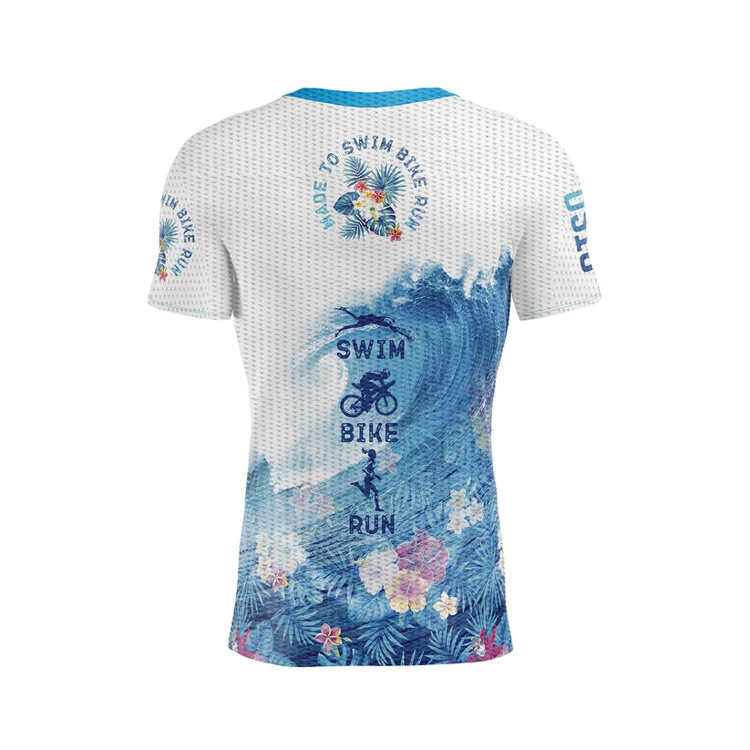 T-shirt manches courtes homme - Swim Bike Run Wave