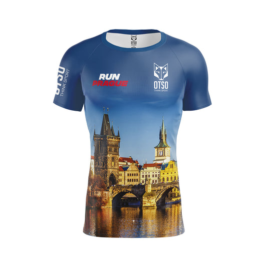 Camiseta masculina de manga curta -Run Prague (Outlet)