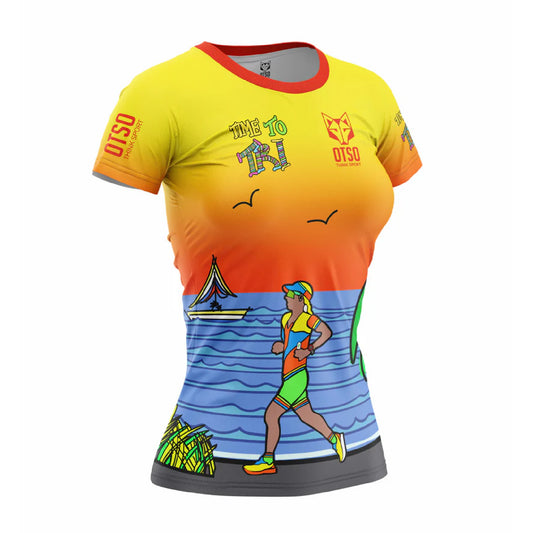 Women's short sleeve t-shirt - Time to Tri Run