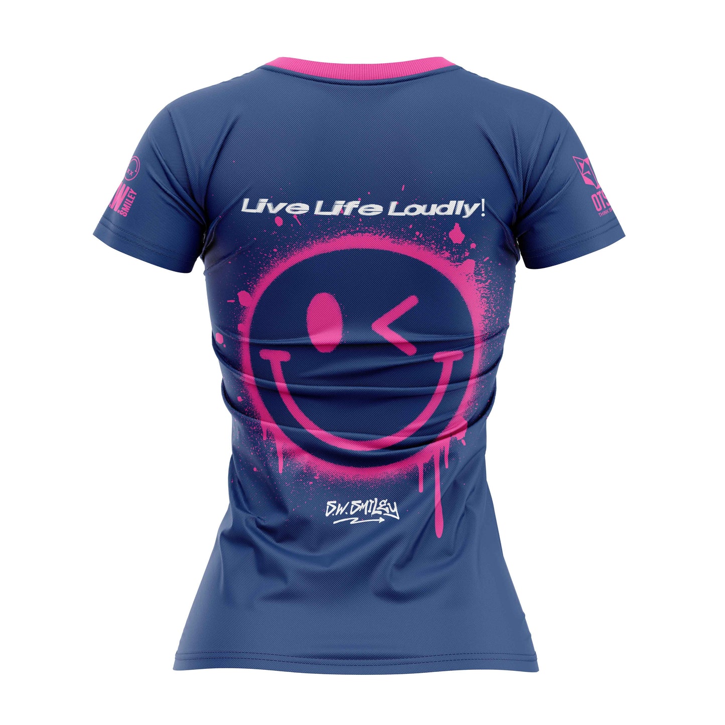 T-shirt manches courtes femme - S.W.Smiley Graffiti