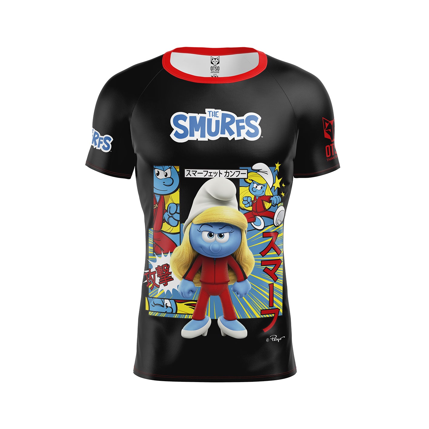 Camiseta manga corta hombre - Smurfs Manga Black (Outlet)