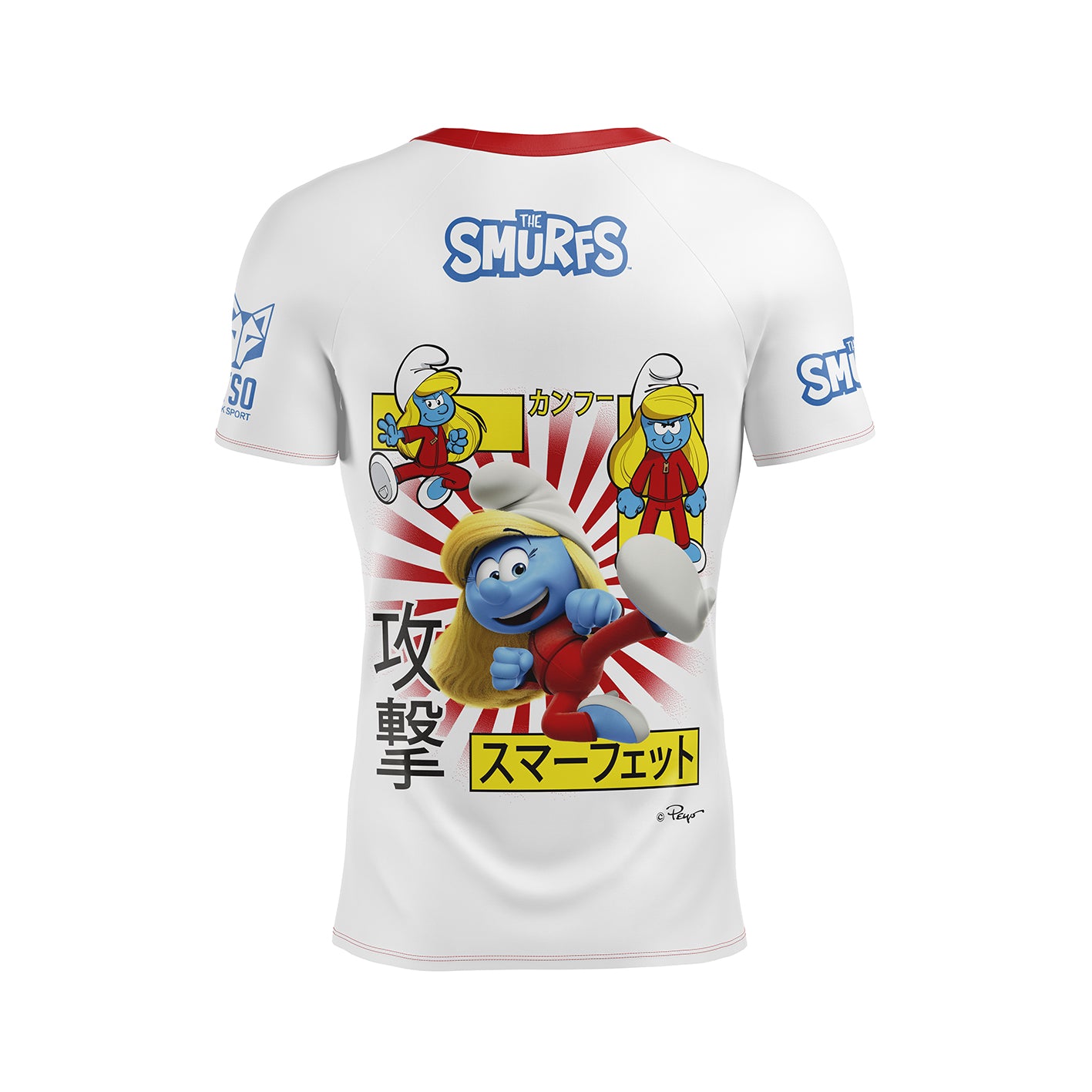 T-shirt a maniche corte da uomo - Smurfs Manga White