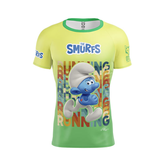 Men's Short Sleeve Shirt Smurf Running