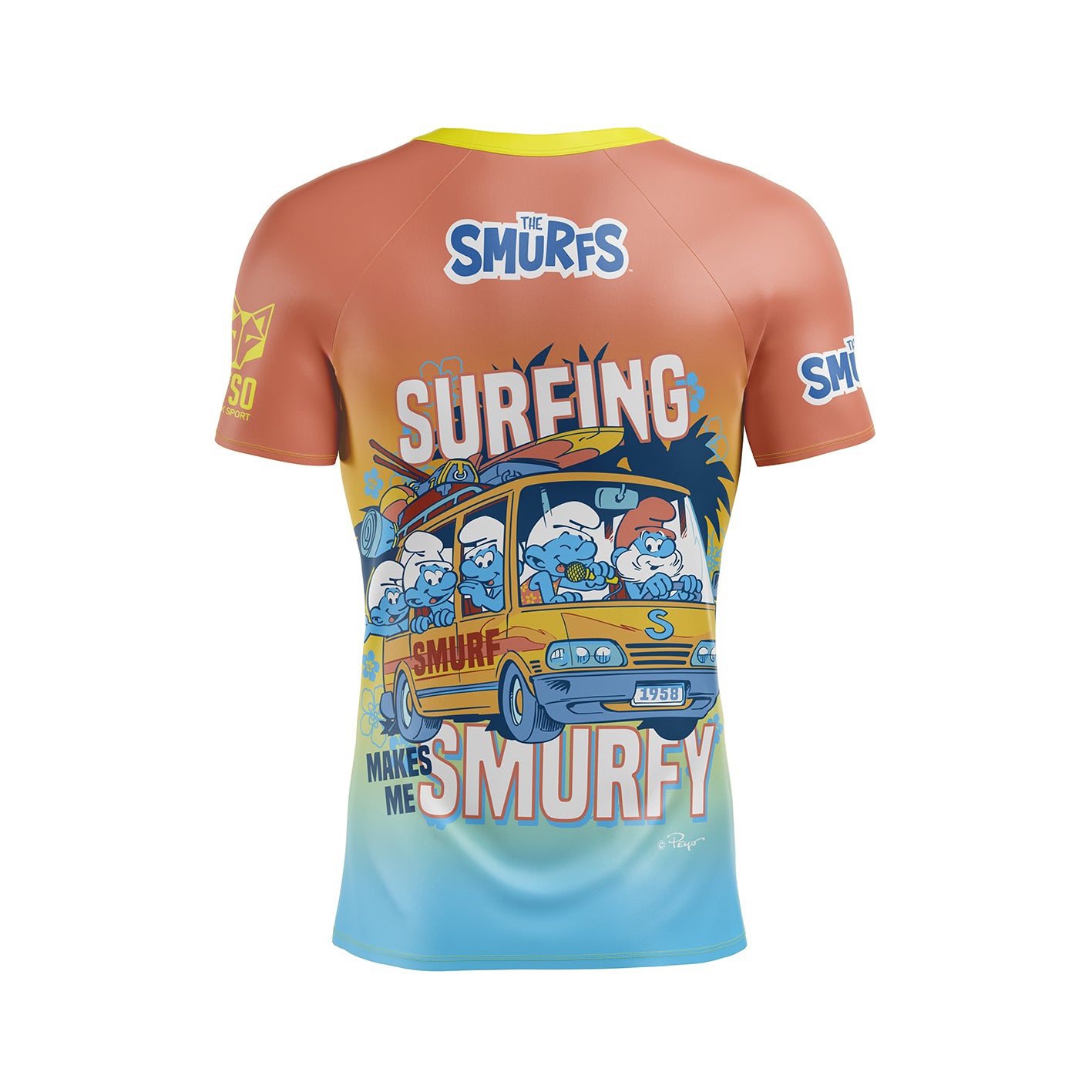 Camiseta masculina de manga curta Smurf Smurfing