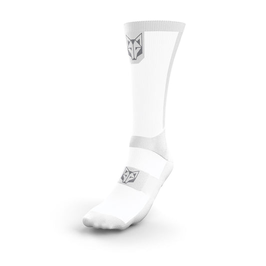 Socks Ultralight High Cut Pure White & Silver Gray