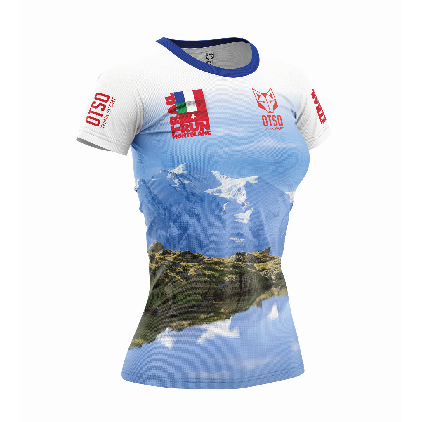 Camiseta feminina de manga curta - Run Trail Montblanc 2024