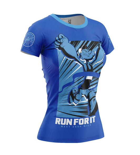 Women's Short Sleeve T-shirt - Popeye Run For It