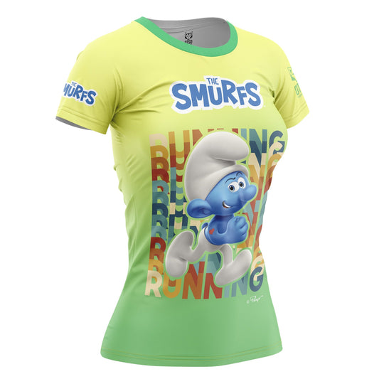 Women's Short Sleeve Shirt Smurf Running