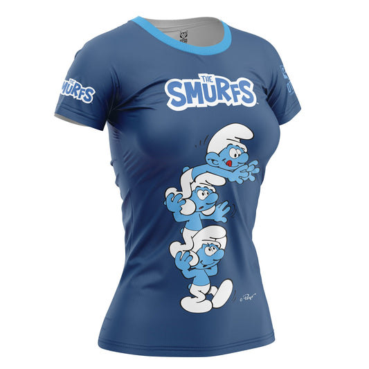 Women's Short Sleeve Shirt Smurf Tower