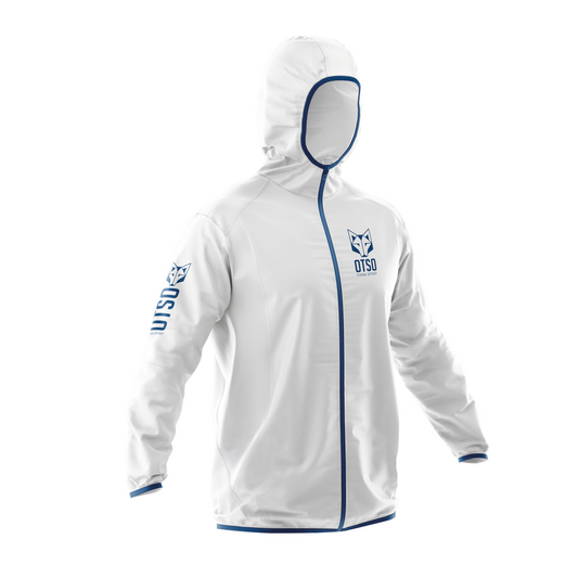 Waterproof Jacket - White & Royal Blue