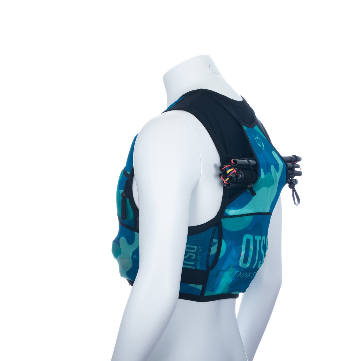 Trail Running Backpack Camo Blue
