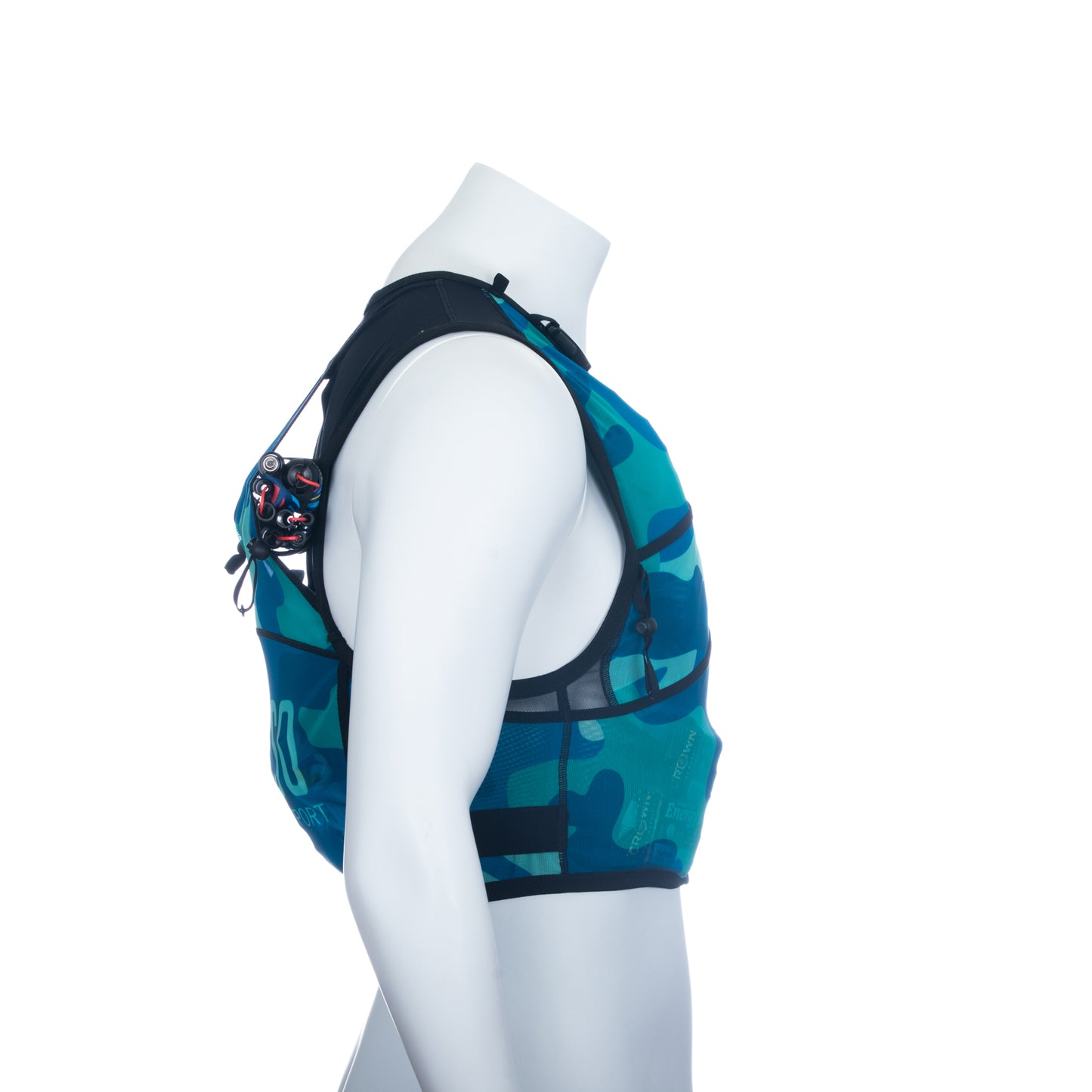 Trail Running Backpack Camo Blue