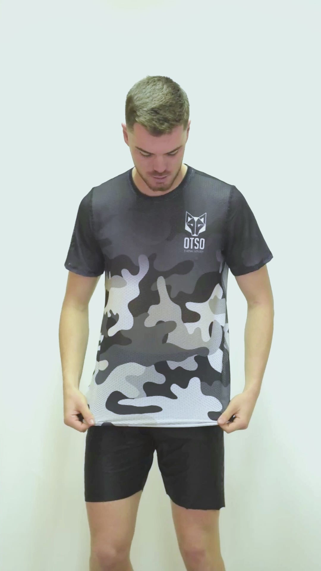 Camiseta manga corta hombre - Camo Grey (Outlet)