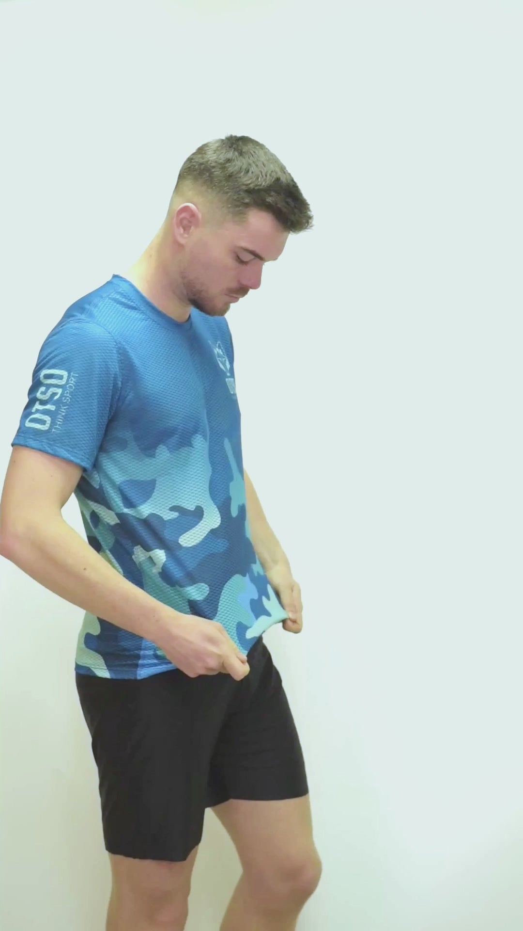 Camiseta manga corta hombre - Camo Blue (Outlet)