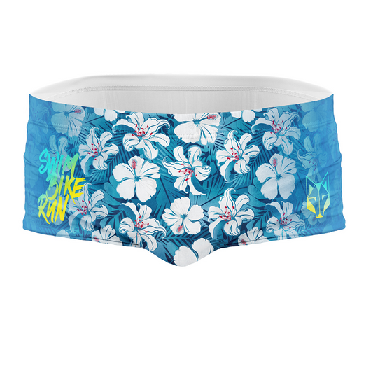 Men's swim trunks - Swim Bike Run Flower