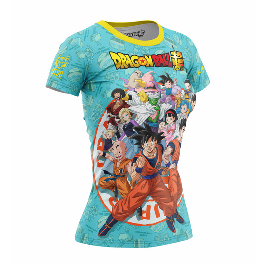 Camiseta feminina de manga curta - Dragon Ball Super Family