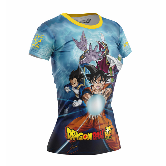 Camiseta feminina de manga curta - Dragon Ball Super Goku Vegeta