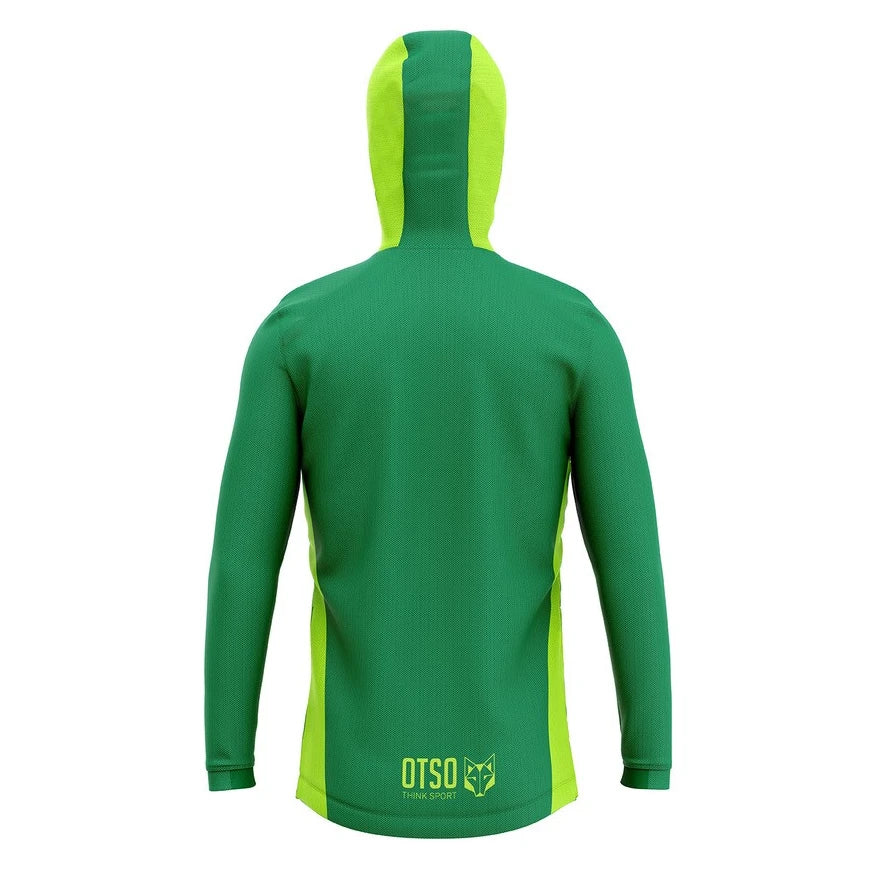 Unisex sport hoodie - Forest Green & Fluo Green