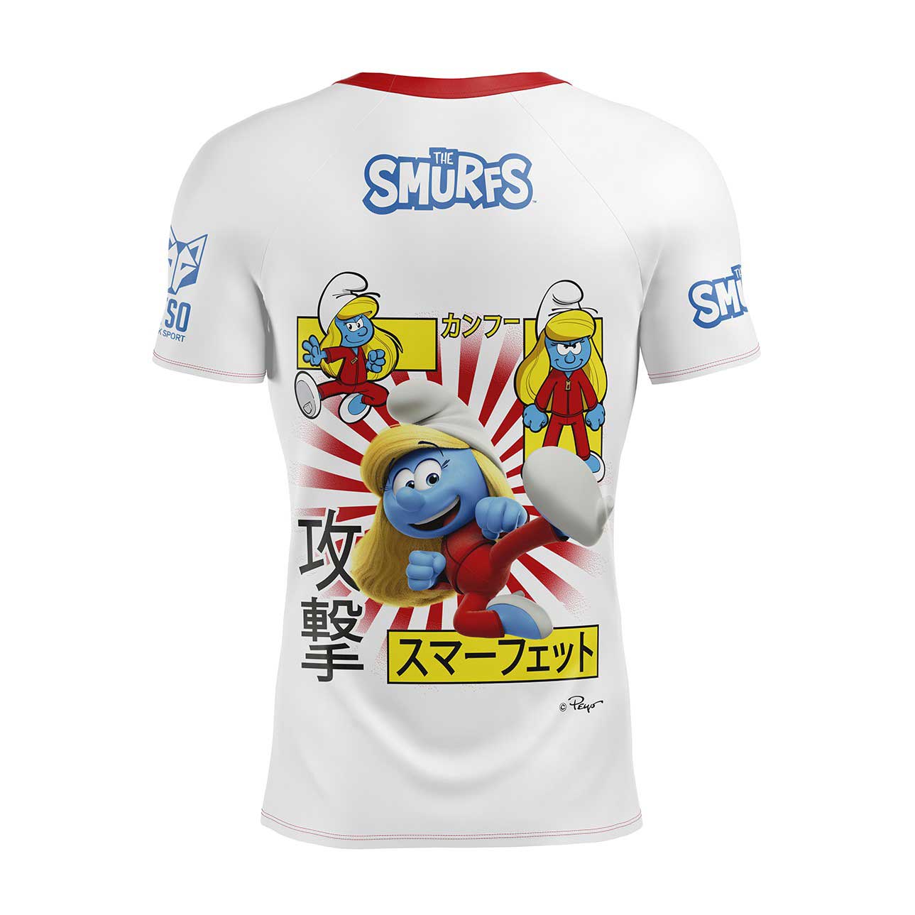 Camiseta Manga Corta Hombre Smurfs Manga White