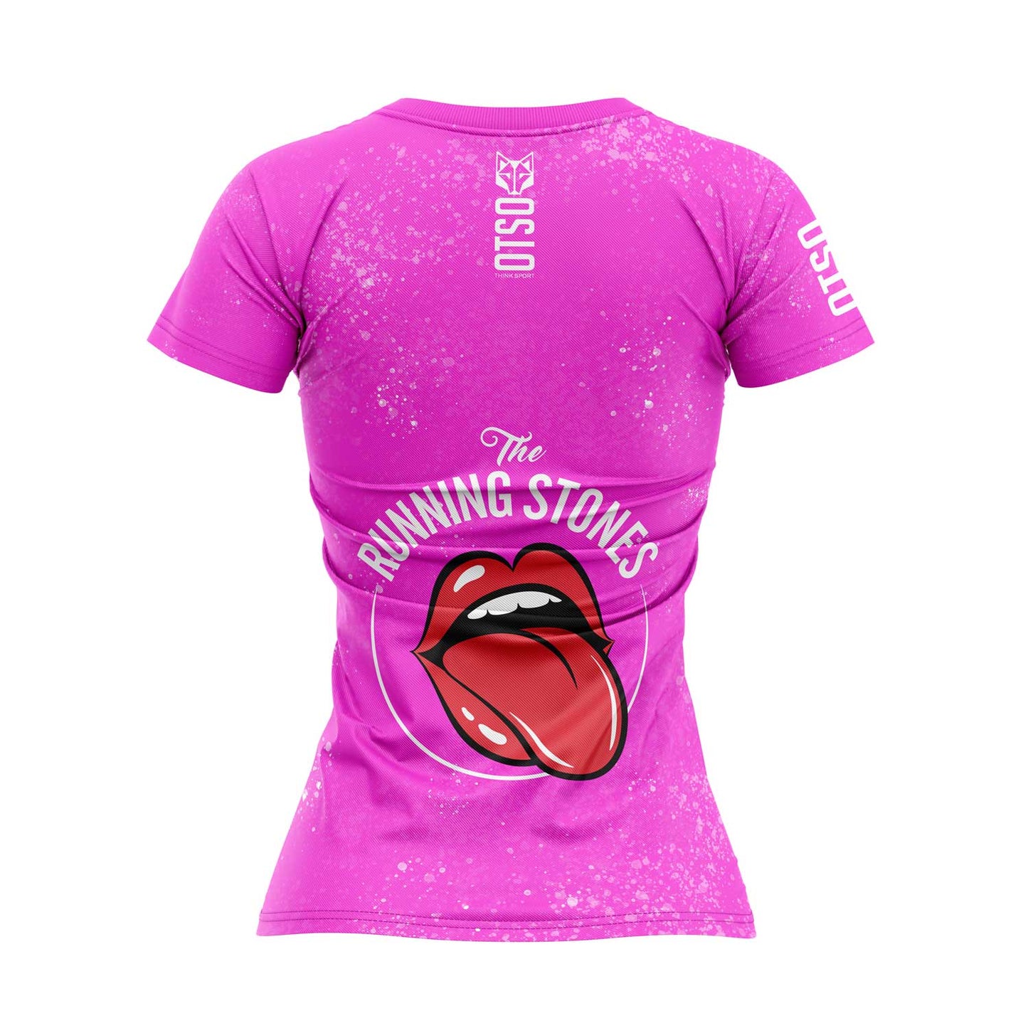 Camiseta manga corta mujer - Running Stones Pink