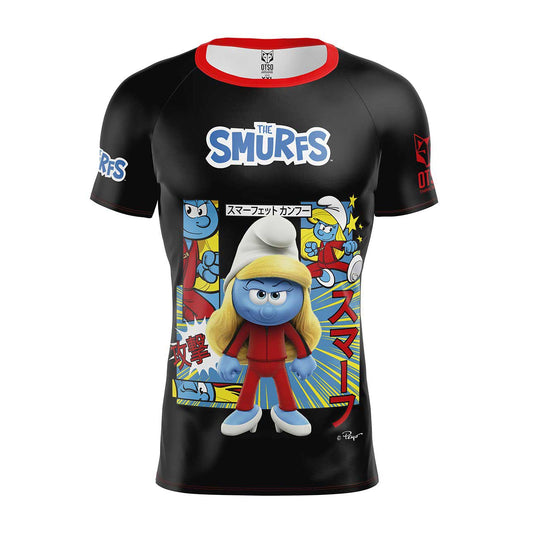 Camiseta masculina de manga curta Smurfs Manga Black