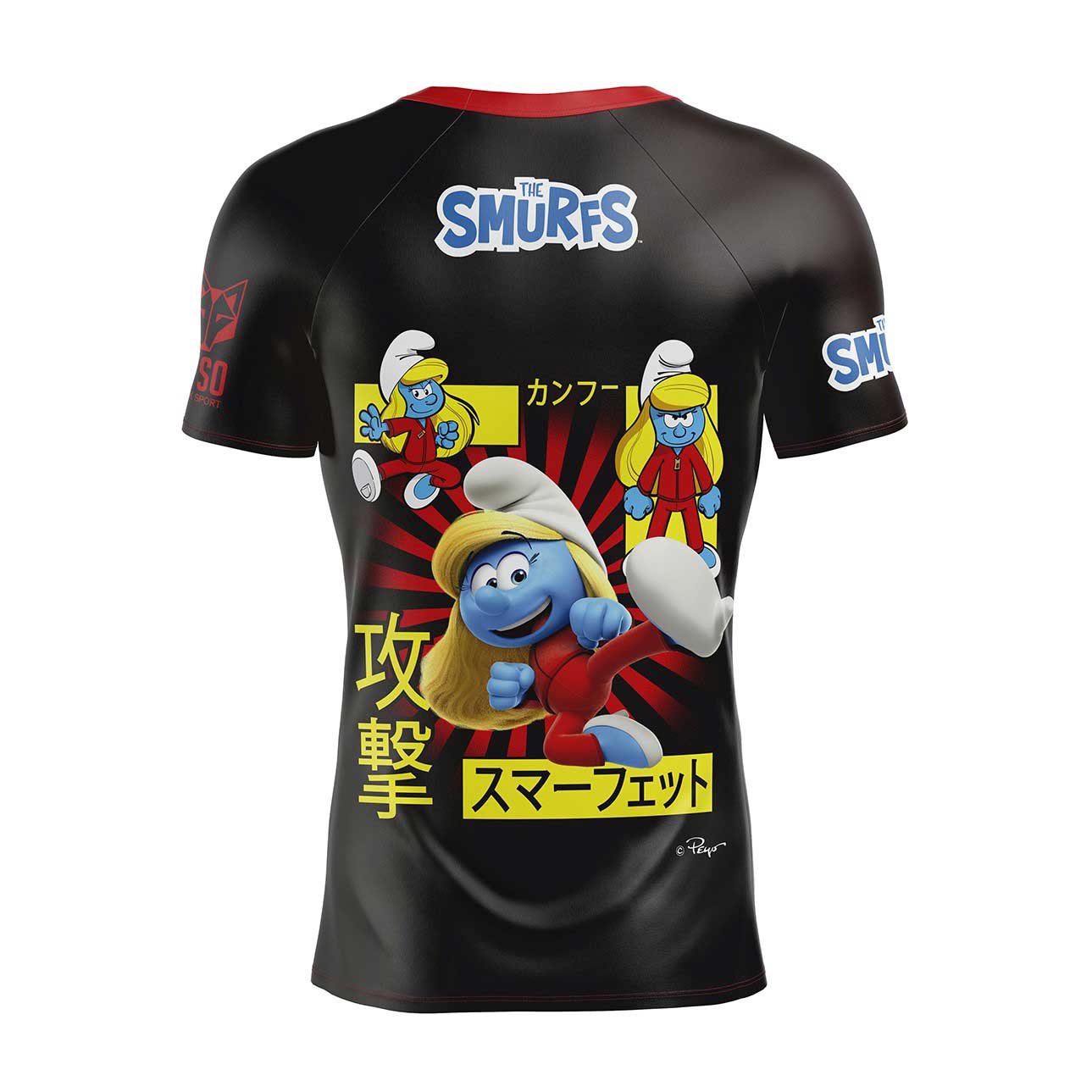 Camiseta Manga Corta Hombre Smurfs Manga Black