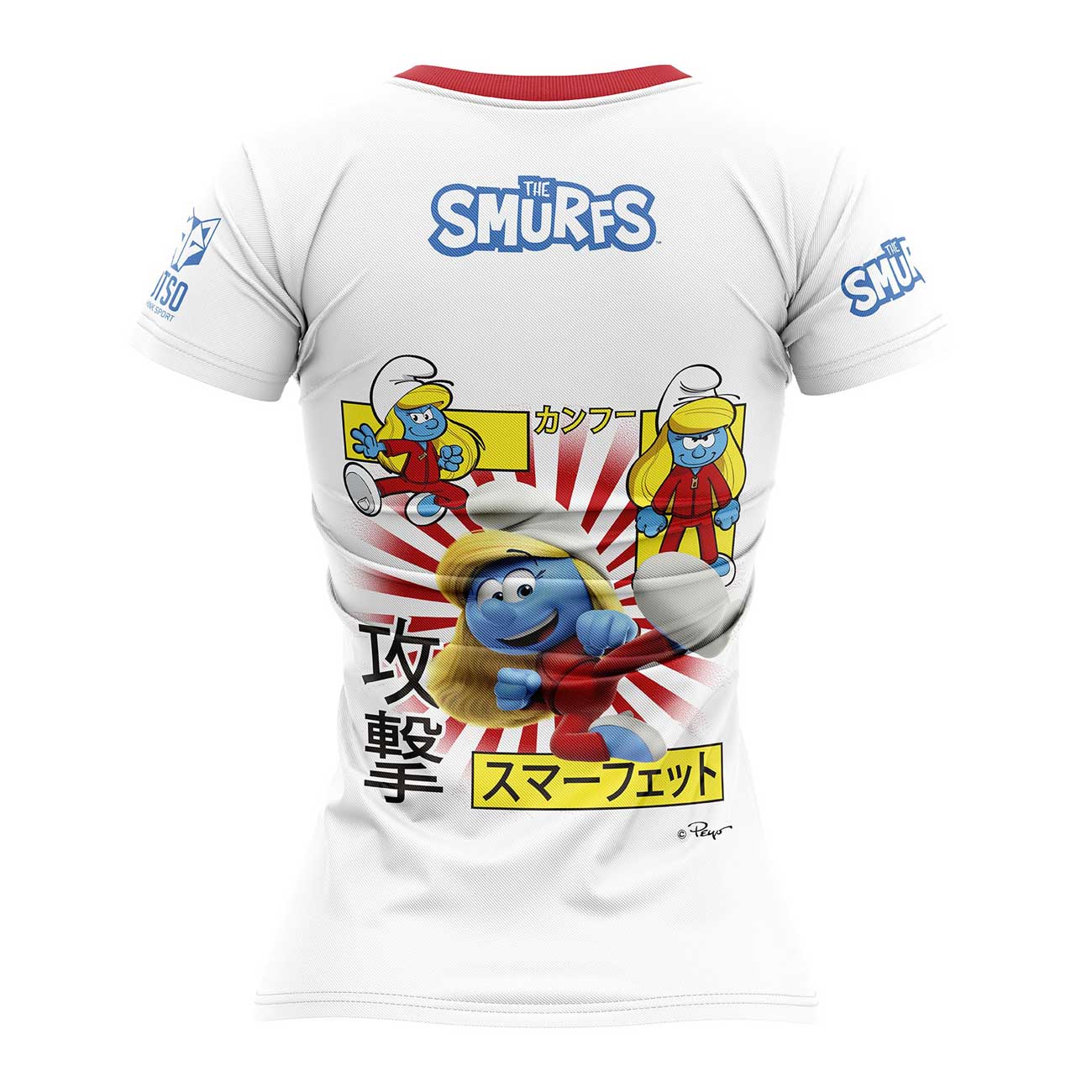 Camiseta manga corta mujer - Smurfs Manga White