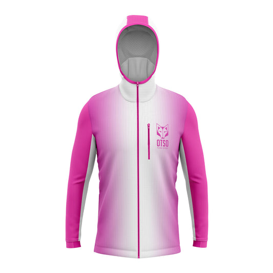 Unisex sport hoodie - Fluo Pink & White
