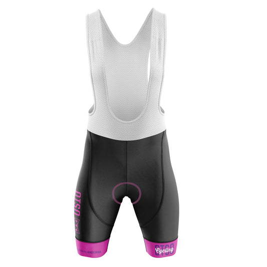 Shorts masculinos de ciclismo rosa fluo
