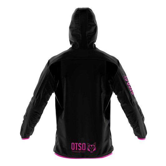 Waterproof Jacket - Black & Fluo Pink