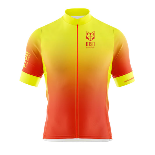 Men's Short Sleeve Cycling Jersey Fluo Orange (Outlet)