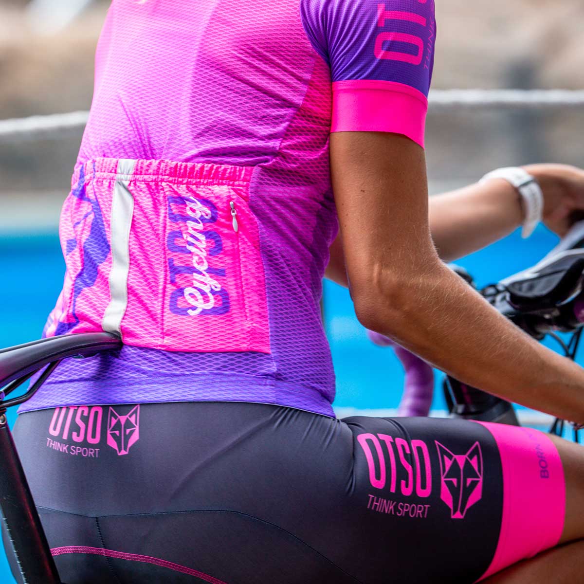 Culotte de ciclismo mujer - Fluo Pink – OTSO