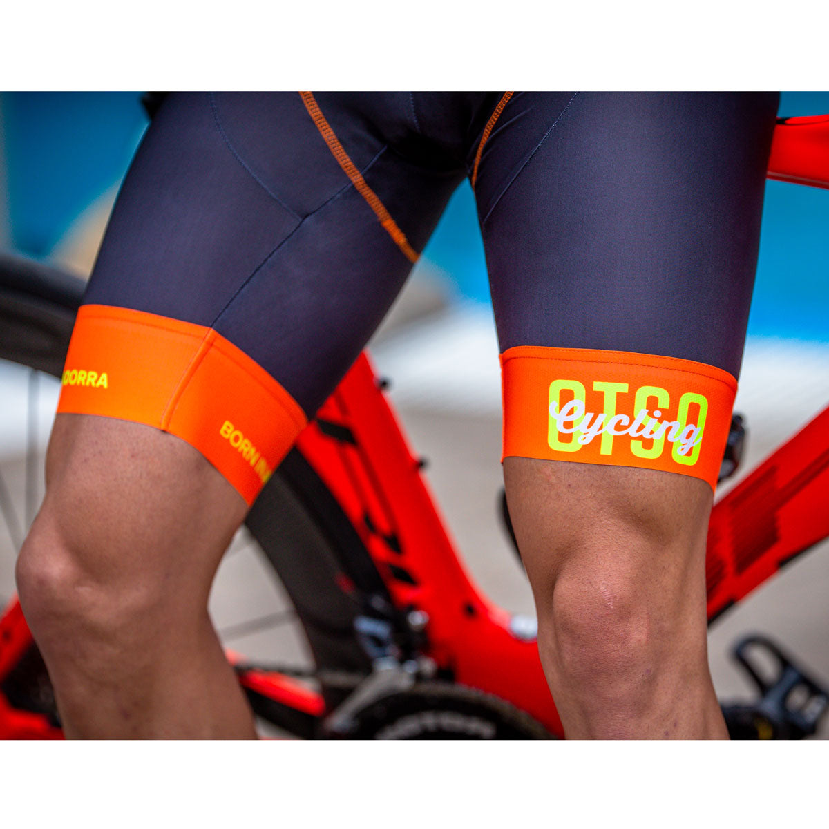 Culotte de ciclismo hombre - Fluo Orange