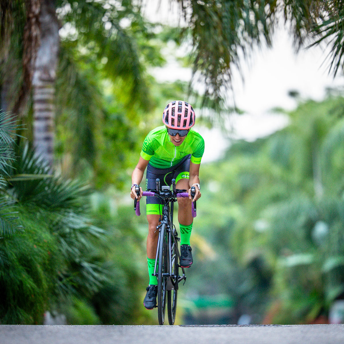 Calcetines de Ciclismo High Cut - Fluo Green