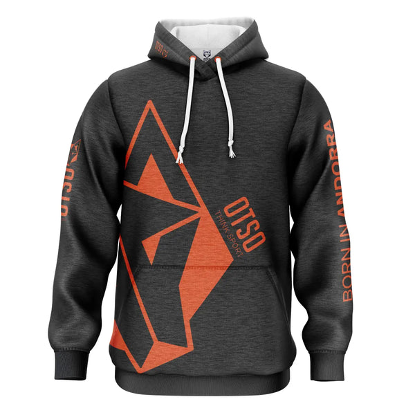 Hoodie - Black & Fluo Orange Otso